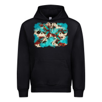 Black aztec cowhide background Urban Hoodie - Zillion Design Studio