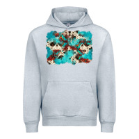 Heather Grey aztec cowhide background Urban Hoodie - Zillion Design Studio