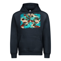 Navy aztec cowhide background Urban Hoodie - Zillion Design Studio