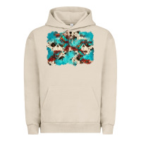 Pigment French Oak aztec cowhide background Urban Hoodie - Zillion Design Studio