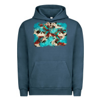 Pigment Midnight Navy aztec cowhide background Urban Hoodie - Zillion Design Studio