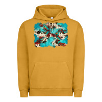 Pigment Peanut Butter aztec cowhide background Urban Hoodie - Zillion Design Studio