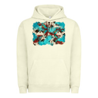 Pigment Pistachio aztec cowhide background Urban Hoodie - Zillion Design Studio