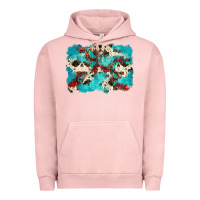 Pigment Salmon aztec cowhide background Urban Hoodie - Zillion Design Studio