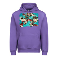Tulip aztec cowhide background Urban Hoodie - Zillion Design Studio