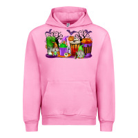 Fuchsia Pink Halloween Gnomes Coffee Cups Urban Hoodie - texasbilliewilder