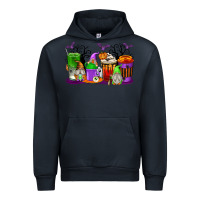 Navy Halloween Gnomes Coffee Cups Urban Hoodie - texasbilliewilder