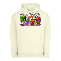 Pigment Pistachio Halloween Gnomes Coffee Cups Urban Hoodie - texasbilliewilder