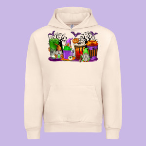 Halloween Gnomes Coffee Cups Urban Hoodie Designed By Texasbilliewilder