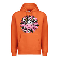 Carrot pink leopard sunflower cow Premium Hoodie - RanaPortraitStore