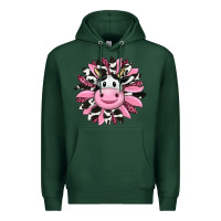 Pink Leopard Sunflower Cow Premium Hoodie | Teevron