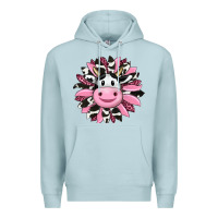 Blue Mist pink leopard sunflower cow Premium Hoodie - RanaPortraitStore