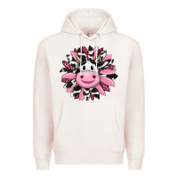 Pale Pink pink leopard sunflower cow Premium Hoodie - RanaPortraitStore
