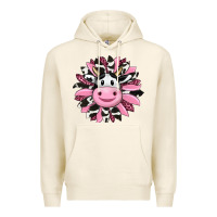 Tofu pink leopard sunflower cow Premium Hoodie - RanaPortraitStore