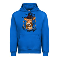 Cobalt Halloween Cow Moo I Mean Boo Urban Hoodie - texasbilliewilder