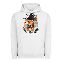 Pigment Lunar Rock Halloween Cow Moo I Mean Boo Urban Hoodie - texasbilliewilder