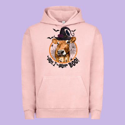 Halloween Cow Moo I Mean Boo Urban Hoodie Designed By Texasbilliewilder