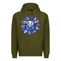 Army Green blueberry milkshake cow sunflower Premium Hoodie - RanaPortraitStore