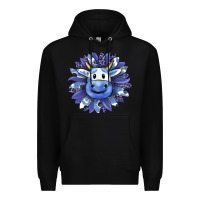Black blueberry milkshake cow sunflower Premium Hoodie - RanaPortraitStore
