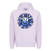 Lilac blueberry milkshake cow sunflower Premium Hoodie - RanaPortraitStore