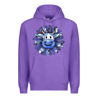 Purple blueberry milkshake cow sunflower Premium Hoodie - RanaPortraitStore