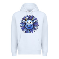 White blueberry milkshake cow sunflower Premium Hoodie - RanaPortraitStore