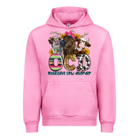 Fuchsia Pink ocd obsessive cow disorder Urban Hoodie - Zillion Design Studio