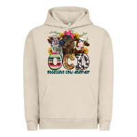 Pigment French Oak ocd obsessive cow disorder Urban Hoodie - Zillion Design Studio