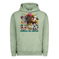 Pigment Oil Green ocd obsessive cow disorder Urban Hoodie - Zillion Design Studio