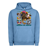 Pigment Pebble Blue ocd obsessive cow disorder Urban Hoodie - Zillion Design Studio