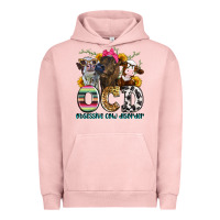 Pigment Salmon ocd obsessive cow disorder Urban Hoodie - Zillion Design Studio