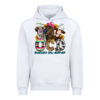 White ocd obsessive cow disorder Urban Hoodie - Zillion Design Studio
