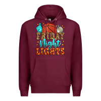 Burgundy friday night lights basketball Premium Hoodie - Zillion Design Studio