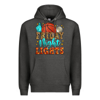 Charcoal Heather friday night lights basketball Premium Hoodie - Zillion Design Studio