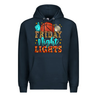 Navy friday night lights basketball Premium Hoodie - Zillion Design Studio