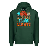 Sports Green friday night lights basketball Premium Hoodie - Zillion Design Studio
