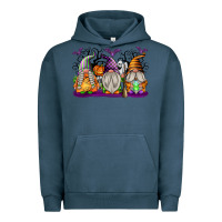 Pigment Midnight Navy Halloween Gnomes Urban Hoodie - texasbilliewilder
