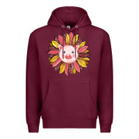 Burgundy pig sunflower Premium Hoodie - RanaPortraitStore