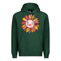 Sports Green pig sunflower Premium Hoodie - RanaPortraitStore
