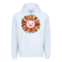White pig sunflower Premium Hoodie - RanaPortraitStore