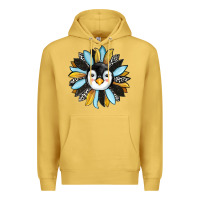 Antique Gold penguin sunflower Premium Hoodie - RanaPortraitStore