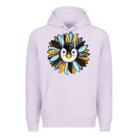 Lilac penguin sunflower Premium Hoodie - RanaPortraitStore
