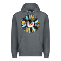 Rock penguin sunflower Premium Hoodie - RanaPortraitStore