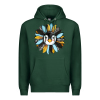 Sports Green penguin sunflower Premium Hoodie - RanaPortraitStore