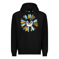 Black penguin sunflower Premium Hoodie - RanaPortraitStore