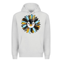 Dove Grey penguin sunflower Premium Hoodie - RanaPortraitStore