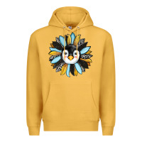 Mustard penguin sunflower Premium Hoodie - RanaPortraitStore