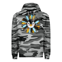Slate Camo penguin sunflower Premium Hoodie - RanaPortraitStore