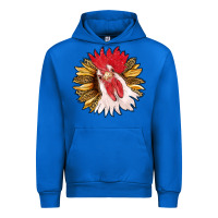Cobalt sunflower with rooster Urban Hoodie - RanaPortraitStore