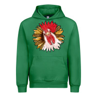 Emerald sunflower with rooster Urban Hoodie - RanaPortraitStore